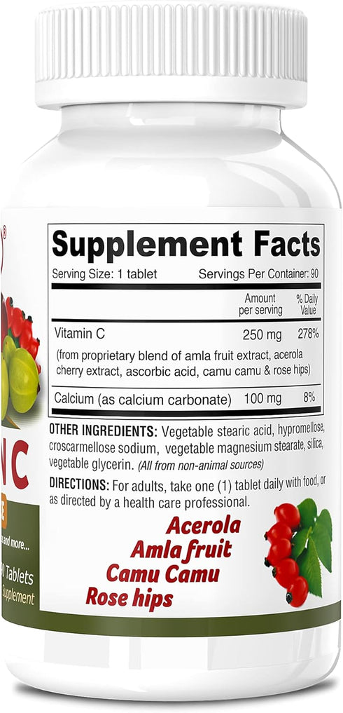 DEVA Vegan Vitamins - Vegan Food Based Premium Vitamin C - Multisource - Non-GMO - 90 Tablets...