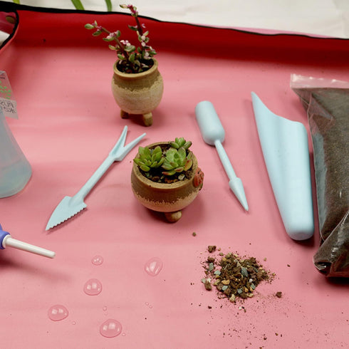 Gardening Plant Repotting Mat Transplanting Pad Square Mat Indoor Operating Tidy Flower Potting Change Soil Watering Pads Waterproof Oxford (19.7"...