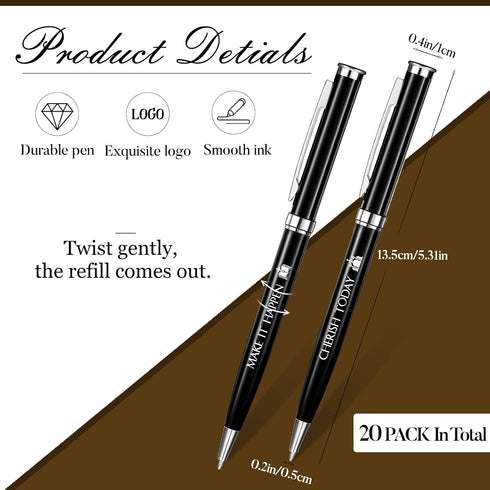 Fumete 20 Pcs Ideas Inspirational Religious Pens Bible Verse Ballpoint Pens Christian Scriptures Pens with Engraved Quotes Pastor Appreciation Gif...