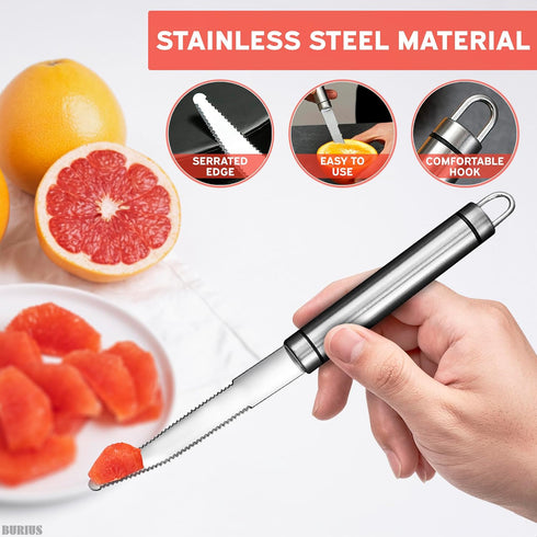 Grapefruit Knife Curved Serrated Blade Knife - Fruit Slicer Cutter small Serrated Knife Kitchen Curved Grapefruit Knife Orange Slicer Cutter - Fru...