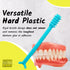 V4 Hard Plastic Denture Brush - Denture Gel Adhesive Remover - Remove Denture Gel Adhesive from Mouth & Gums, Oral Hygiene Products, Scraper w/Tex...