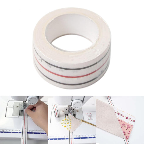 1/4"" Seam Diagonal Seam Tapes 10Yard Each Roll Sewing Basting Tape for Stitching Straight Diagonal Seam Instruction Tool, 4.5x1.8cm...