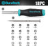 DURATECH Multi-bit Screwdriver Set, 18-in-1 Screwdriver with T-bar and Precision Screwdriver Stored in Shaft, Phillips/Slotted/Torx/Square, Profes...