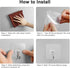 Adhesive Hooks Removable Wall Hooks 13 LB Ceiling Hook Transparent Seamless Waterproof and Oil Proof for Cabinet Kitchen Bathroom Ceiling Office W...