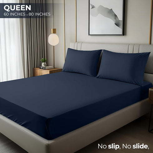 Utopia Bedding Queen Fitted Sheet - Bottom Sheet - Deep Pocket - Soft Microfiber - Shrinkage and Fade Resistant - Easy Care -1 Fitted Sheet Only (...