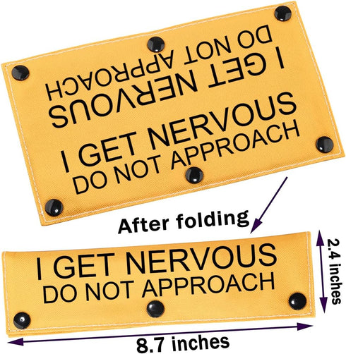 Dot Not Approach Nervous Dog Leash Sleeve Shy Rescue Leash Wrap Nervous Shy Dog Gift (I get Nervous Sleeve)...