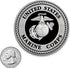 USMC Medallion – 2.25 Inches – Black and Silver Marine Corps EGA Eagle Globe Anchor Emblem...