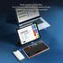 Portable Bluetooth Keyboard 7-Colors RGB Backlit Mini Keyboard, Rechargeable Ultra-Slim Tablet Keyboard for Windows/IOS/Android-Transparent Pink...