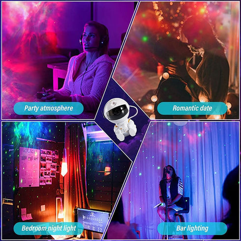 Astronaut Galaxy Night Light Projector - 2nd Generation Space Buddy Projector Star Nebula Ceiling LED Lamp with Timer and Remote - Gift for Kids, ...