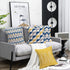 Fukeen Home Geometric Set of 4 Throw Pillow Covers Modern Accent Decorative 18x18 Inch Blue Yellow Grey Arrow Stripes Wave Abstract Pattern Pillow...