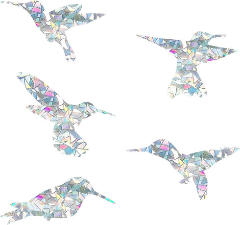 Large Hummingbird Static Window Clings Anti Collision Window Decals for Bird Strikes, Glass Awareness Stickers, Stop Birds Flying into Windows, Se...