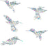 Large Hummingbird Static Window Clings Anti Collision Window Decals for Bird Strikes, Glass Awareness Stickers, Stop Birds Flying into Windows, Se...