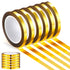 6 Pcs Gold Tape Graphic Tape Metallic Mirror Tape DIY Graphic Tape Metallic Mirror Wrapping for Crafts Decoration 22 Yards (1/5 Inch)...