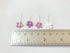PLflower Set of 50 Tiny Flower Mixed Tone Purple Embellishment with Thread stem Mulberry Paper Flower Size 0.30" Very Small Purple1 Craft Handmade...
