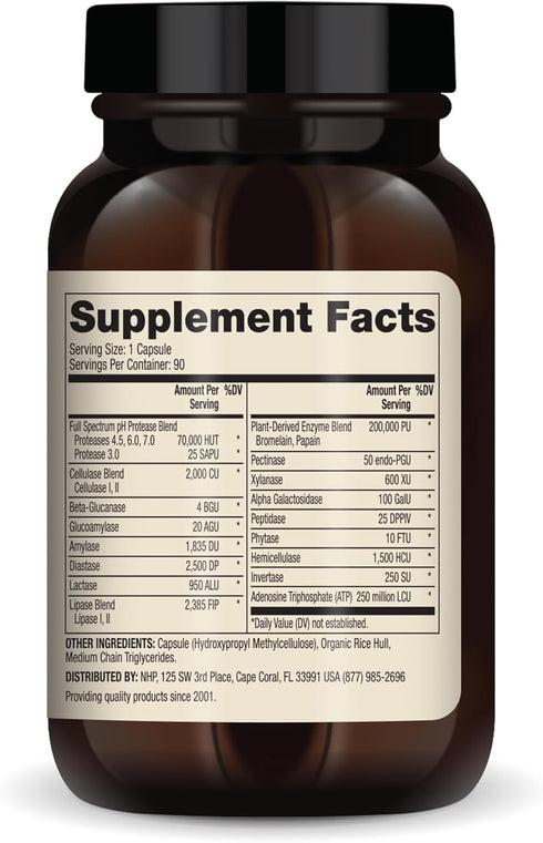 Dr. Mercola Full Spectrum Enzymes - 22 Different Enzymes - Supports Digestive & Immune Health - Helps Digest Carbohydrates, Fats, Proteins & Fiber...