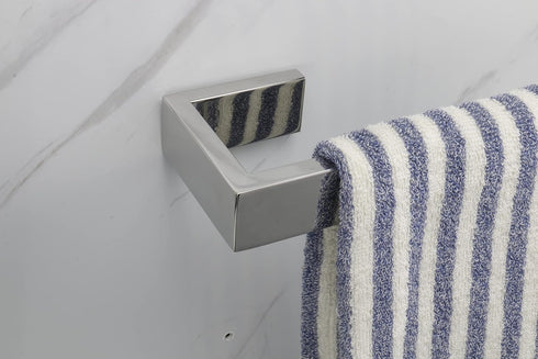 TocTen Bath Towel Rack - Square Base Thicken SUS304 Stainless Steel Towel Bar for Bathroom, Bathroom Bar Accessories Towel Rod Heavy Duty Wall Mou...