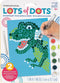 DIMENSIONS Colorful Dinosaur Acrylic Dot Painting Kit for Adults and Kids, Finished Project 5" x 7", Multicolor 8 Piece...