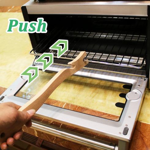 Wooden Oven Rack Push Pull Stick for Oven, Toaster Oven, Air Fryer, Baking Kitchen Appliances (14 inch)...