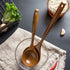 2 Pcs Wooden Spoon Ladle for Cooking Spoons Best Non Toxic Kitchen Tools -14 inch Long Kitchen Cooking Utensil & 11 inch Best Wood Spoons Large De...