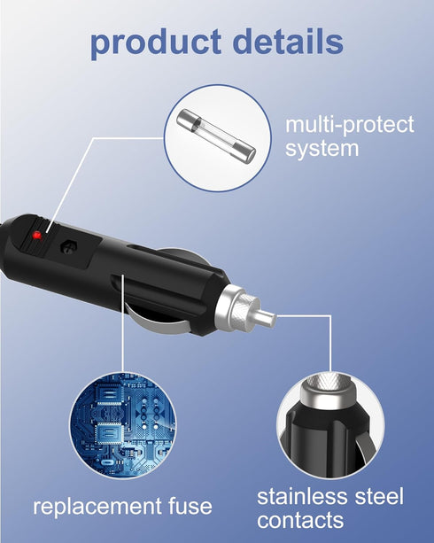 Replacement for Comfier Car Adapter, 12V Car Adapter for All Comfier Car Massage Seat and Back Massager Chair Cigarette Lighter Car Charger Adapte...