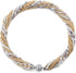 COOLSTEELANDBEYOND Champagne Gold Rainbow Beads Necklace Multi-Layer Crystal Braided Chain Choker Collar Magnetic Clasp...