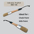 Chalk Wax Paint Brush – 2 PCs 1 Flat Paint Brushes for Furniture Painting 1 Round Chalk Wax – Bristle Paint Brushes Set Suitable with Any Chalk Pa...