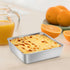 TeamFar 6 Inch Square Cake Pan, Stainless Steel Square Baking Pan for Lasagna Cake Brownie, Healthy & Heavy Duty, Dishwasher Safe & Easy Clean, Br...