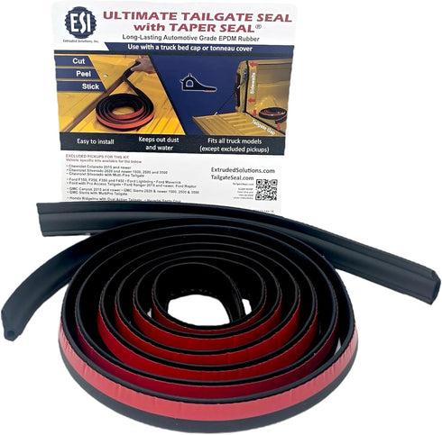 ESI Ultimate Tailgate Seal with Taper Seal 10ft for use with Truck Caps and Tonneau Covers...