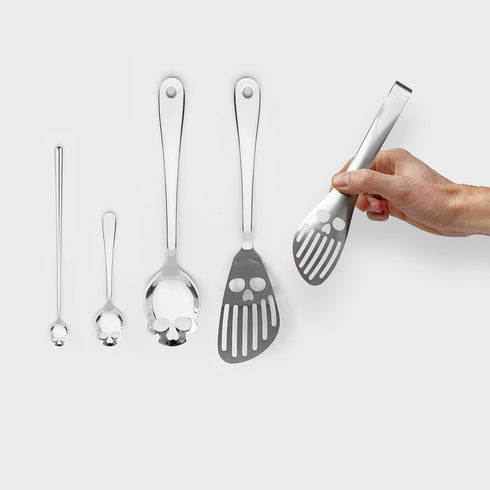 Suck UK Skull Kitchen Tongs | Stainless Steel Tongs For Cooking | Salad Tongs & Grill Tongs | Cooking Tongs For Kitchen Accessories | Gothic Kitch...