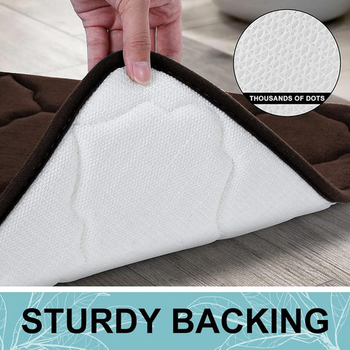 OLANLY Memory Foam Bath Mat Rug 30x20, Ultra Soft Non Slip and Absorbent Bathroom Rug, Machine Wash Dry, Comfortable, Thick Bath Rug Carpet for Ba...
