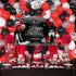 JOYMEMO Red Black and Silver Party Decorations for Women's Birthday Party Supplies - Red Black Silver Balloon Garland Happy Birthday Backdrop High...