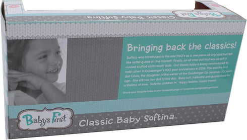 Baby's First Doll Classic Softina Jumper African-American, Machine Washable, Lifelike Features, for Ages 1+...