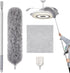Feather Duster with 30-100 Inches Adjustable Long Pole,Extendable Feather Duster for Cleaning Ceiling Fan,Furniture, Blinds and Furniture...