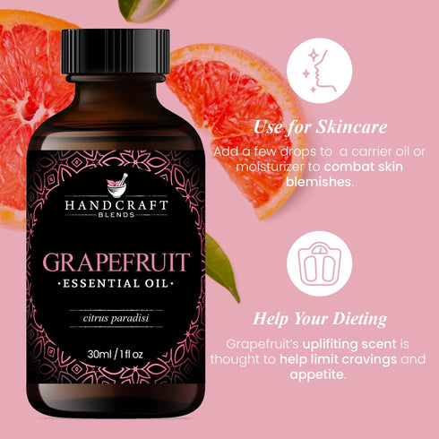 Handcraft Blends Grapefruit Essential Oil - 100% Pure and Natural - Premium Grade Essential Oil for Diffuser and Aromatherapy - 1 Fl Oz...