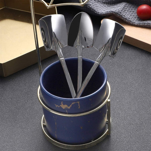 Dessert Spoon Set, 6 Pcs 6" Shovel Shape Stainless Steel Spoons, Ice Cream Fruit Spoon for Home, Kitchen or Restaurant...