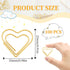 100 Pcs Gold Heart Paper Clips Gold Love Heart Shaped Small Paper Clips Cute Stainless Steel Metal Paper Clips Paperclips Bookmarks for Women Docu...