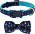 azuza Anchor Dog Collar with Bow Tie, Soft and Comfortable Bowtie Dog Collar, Adjustable Dog Collar for Medium Dogs...
