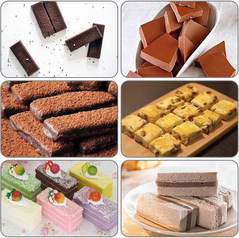 Silicone Granola Bar Mold, 2 Pack 8-Cavity Rectangular Nutrition/Cereal/Energy Bar Maker Molds for Chocolate Truffles Ganache Bread Brownie Cornbr...