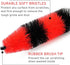 Wheel Rim Brush, Soft Bristle Long Master Car Wheel Brush Rim Tire Detailing Brush Car Washing Brush for Wheels Rims Exhaust Tips Vehicle Engine M...