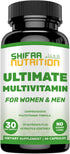 Halal Multivitamins for Women, Men & Adults, 30 Servings | Iron, Vitamin A, B6, B12, Biotin, Niacin, C, D3, E, Zinc, Calcium, Folic Acid, CoQ10 | ...