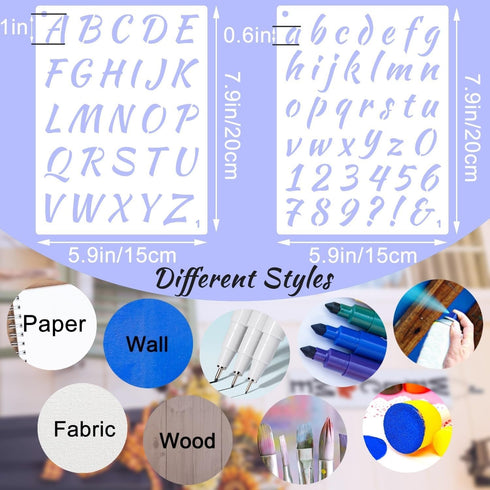 20 Pack Letter Stencils 6 x 8 Inch Alphabet Stencils Letters and Numbers Stencil Lettering Stencils Bullet Journaling Stencils...