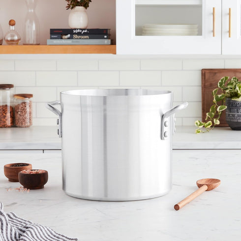 Winco USA Super Aluminum Stock Pot, Heavy Weight, 12 Quart, Aluminum...