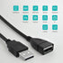 3FT USB to USB Male to Female Extension Cable USB A Male to USB A Female Data Transfer and Charging Adapter for Keyboard, Mouse, Printer, USB Flas...