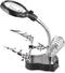 LED Light Stand Loupe, Lighted Helping Third Hands Clamp Clip Magnifying Soldering Stand Watch Jewelry Repair Loupe Magnifier (3.5X12)...