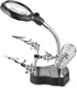 LED Light Stand Loupe, Lighted Helping Third Hands Clamp Clip Magnifying Soldering Stand Watch Jewelry Repair Loupe Magnifier (3.5X12)...