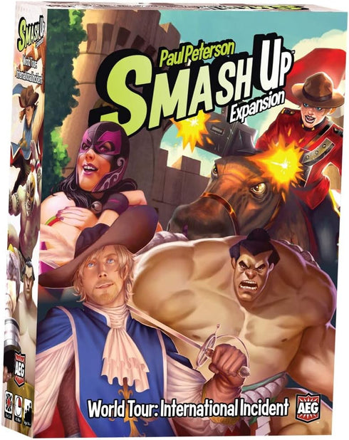 Alderac Entertainment Group (AEG) Smash Up World Tour International Incident Expansion , Board Game, Card Game, Luchadors, Mounties, Sumo,2 to 4 P...
