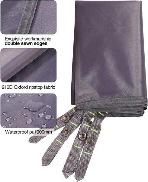 REDCAMP Waterproof Camping Tent Tarp - 55"x83", 4 in 1 Multifunctional Tent Footprint for Camping, Hiking and Survival Gear, Lightweight and Compa...