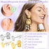 anezus Jewelry Glue with Earring Posts for Jewelry Making, 600pcs Stainless Steel Earring Posts and Backs Silver and Gold Earring Posts with Rubbe...