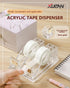 2-Piece Acrylic Tape Dispenser Desk - Durable, Stylish, and Versatile for Home, Office, or School - Fits Standard Tape Rolls - Desktop Convenience...
