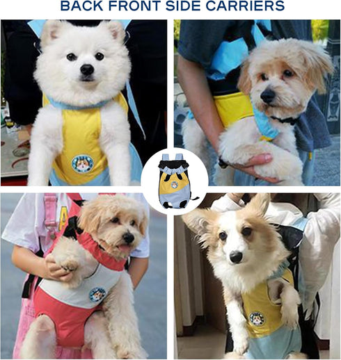 Dog Backpack Carrier Puppy Backpack Carrier for Small Dogs Cats Hands-Free Safety pet Front Carrier Suitable for Small Animal Breeds 5-10 lbs for ...